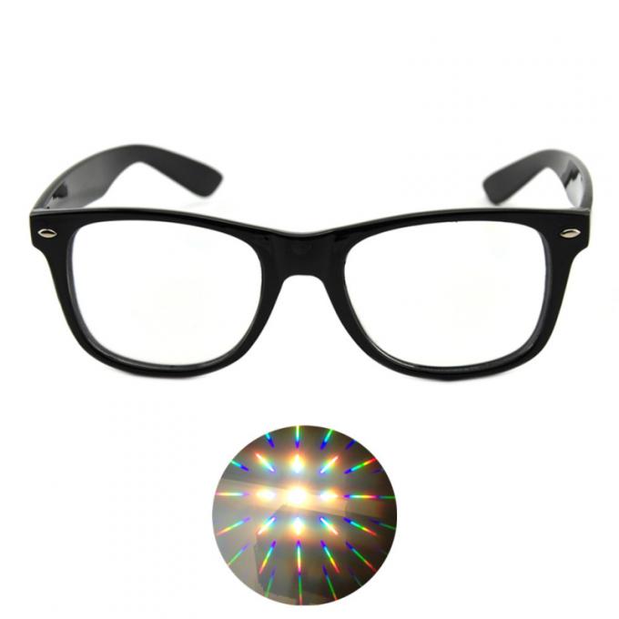 Uiteindelijke Diffractieglazen - de Zwarte ijlt Eyewear, de Festivallen van Ravewear EDM