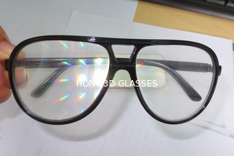 De duidelijke Glazen van de Lens Plastic Diffractie met Zwart Kader voor Reisplaats