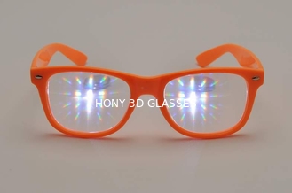 De uiteindelijke Plastic Diffractieglazen, 3D Prismaeffect EDM Regenboogwayfarer Stijl ijlen Eyewear-Vuurwerkglazen