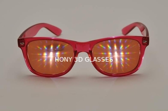 Oranje 3D Vuurwerkglazen met Amberdiffractiegrating Film