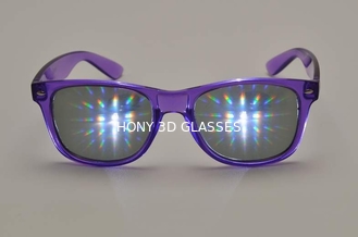 Glazen van het de Film 3D Vuurwerk van de Hony de Smaragdgroene Diffractie met Purper Kader