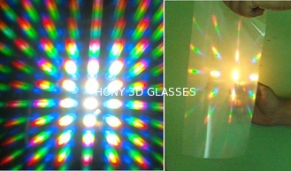 Gekleurde 1,0 mm PMMA laser lens 3d vuurwerk bril voor giveaway / geschenken