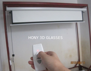 het 2D 3D Naadloze Zilveren Projectiescherm, Scherm van de Afstandsbediening het Elektrische Projector